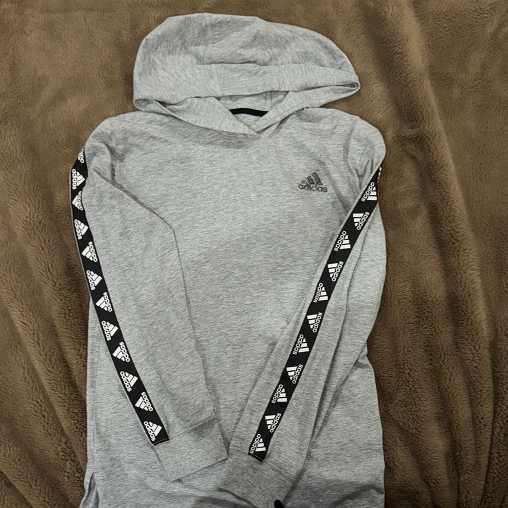 Adidas Gray Boys  Hoodie Shirt